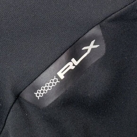 RLX Ralph Lauren Men’s Zip Up Tech Style Fleece Jacket Black Sz M - Picture 8 of 10